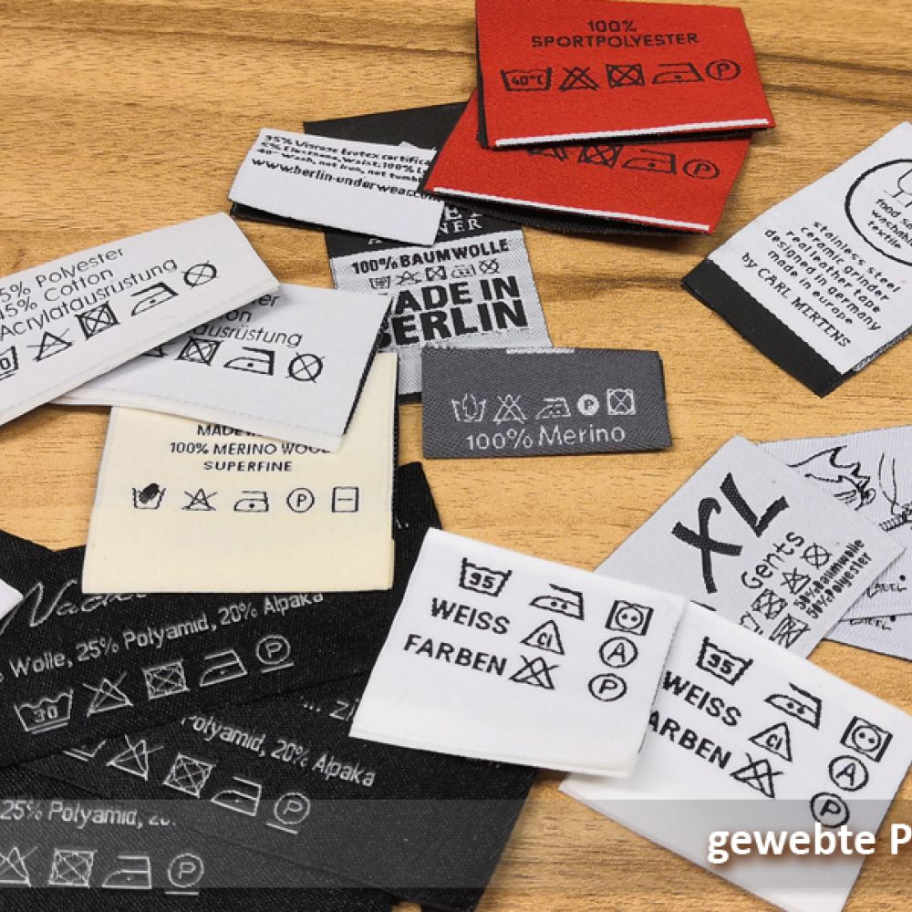 Woven Care Labels for textiles